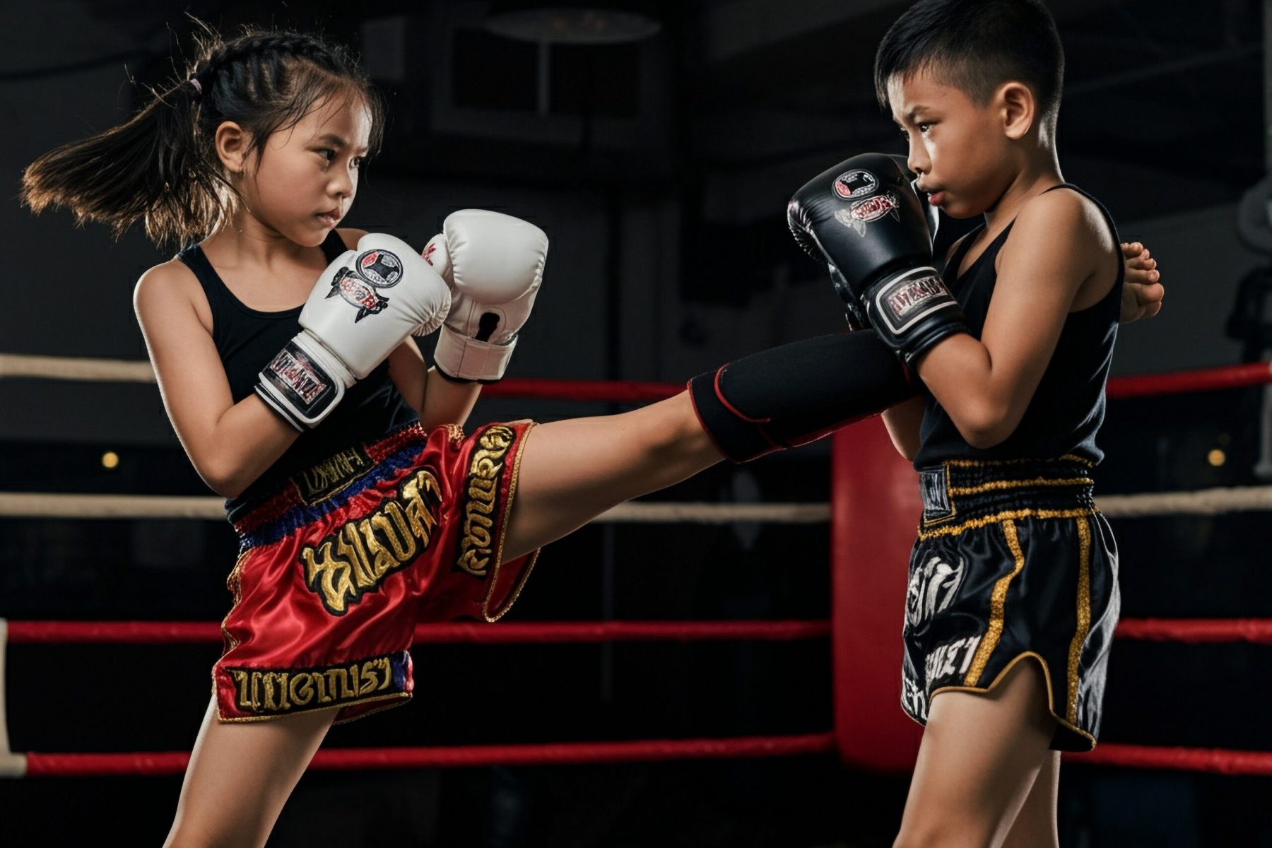 2,Asian,Kids,,1,Girl,And,1,Boy,Doing,Muay